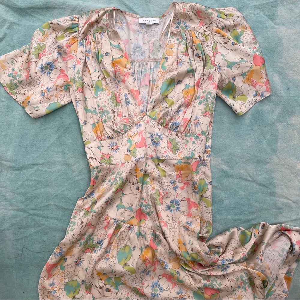 Topshop floral midi dress NWOT